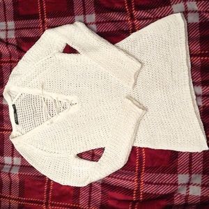 LRL Knit v neck see through pullover sweater